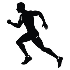 man running in vector illustration