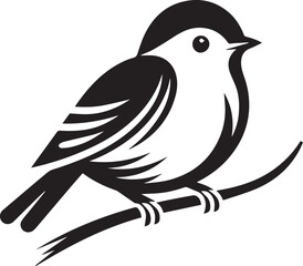 Minimalist black and white bird vector design perfect for logos, illustrations, and creative projects. Clean lines and simple design make it versatile for various digital and print applications.