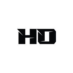 HO monogram logo design letter text name symbol monochrome logotype alphabet character simple logo
