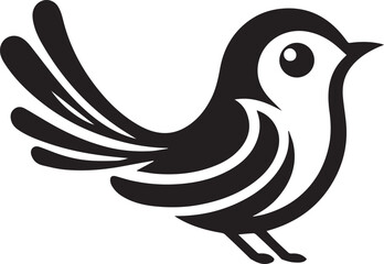 Minimalist black and white bird vector design perfect for logos, illustrations, and creative projects. Clean lines and simple design make it versatile for various digital and print applications.