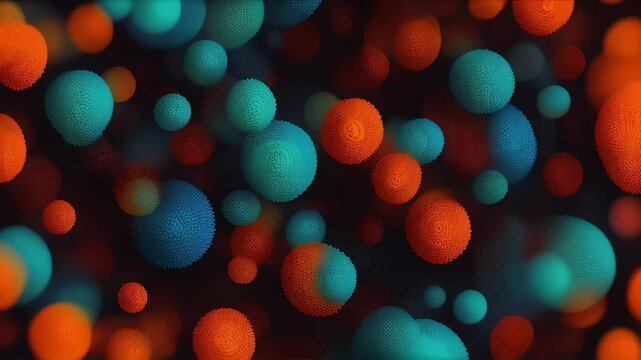 Colorful Abstract Spere Balls, Loopable Morphing Infinite Animation