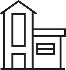 House Building Line Icon
