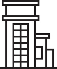 Building Tower Line Icon