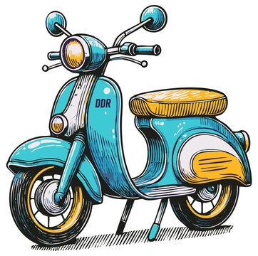 DDR Moped &ndash; Vintage Charme im Retro-Stil