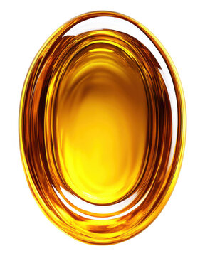 [ Ovalshaped decorative lens] Lens-like Oval Object Amidst Blurred Assembly