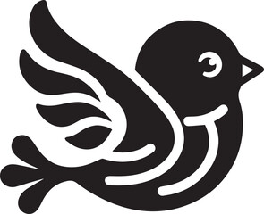 Minimalist black and white bird vector design perfect for logos, illustrations, and creative projects. Clean lines and simple design make it versatile for various digital and print applications.
