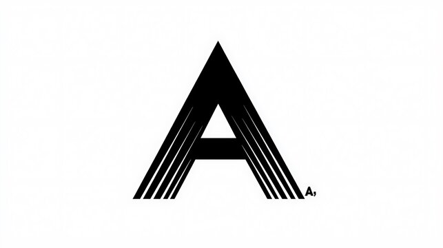 Stylized uppercase letter A with parallel lines forming a triangle shape.