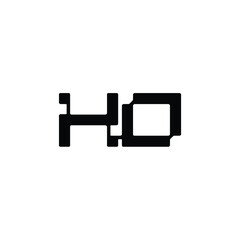 HO monogram logo design letter text name symbol monochrome logotype alphabet character simple logo