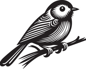 Minimalist black and white bird vector design perfect for logos, illustrations, and creative projects. Clean lines and simple design make it versatile for various digital and print applications.