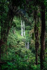 Tiu Kelep Waterfall at Rinjani Mountain, Lombok, Indonesia