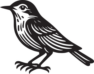 Minimalist black and white bird vector design perfect for logos, illustrations, and creative projects. Clean lines and simple design make it versatile for various digital and print applications.