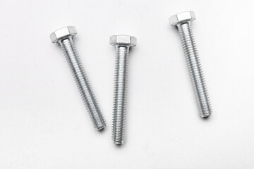 Tap bolts isolated on white background