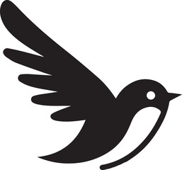 Minimalist black and white bird vector design perfect for logos, illustrations, and creative projects. Clean lines and simple design make it versatile for various digital and print applications.