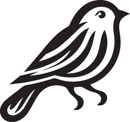Obraz premium Minimalist black and white bird vector design perfect for logos, illustrations, and creative projects. Clean lines and simple design make it versatile for various digital and print applications.