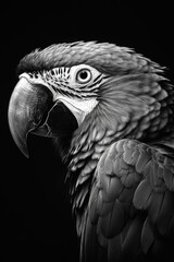 Obraz premium Black and White Parrot Photo