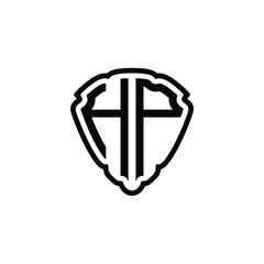 HP monogram logo design letter text name symbol monochrome logotype alphabet character simple logo