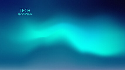 Abstract background. Green Blue Colour Gradient. Monitor display tech wallpaper. Glowing and reflect neon light. Future technology.