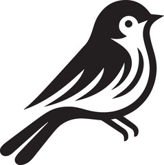 Minimalist black and white bird vector design perfect for logos, illustrations, and creative projects. Clean lines and simple design make it versatile for various digital and print applications.