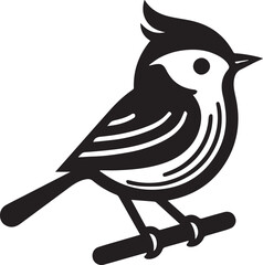 Minimalist black and white bird vector design perfect for logos, illustrations, and creative projects. Clean lines and simple design make it versatile for various digital and print applications.