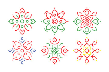 traditional and multi colored mandala design