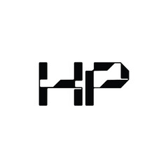 HP monogram logo design letter text name symbol monochrome logotype alphabet character simple logo