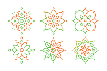 traditional and multi colored mandala design