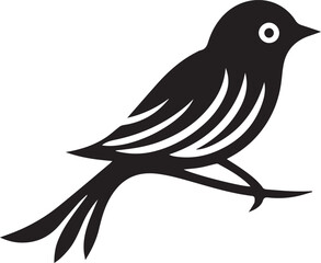 Minimalist black and white bird vector design perfect for logos, illustrations, and creative projects. Clean lines and simple design make it versatile for various digital and print applications.