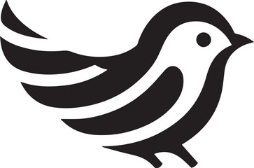 Minimalist black and white bird vector design perfect for logos, illustrations, and creative projects. Clean lines and simple design make it versatile for various digital and print applications.