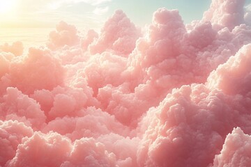 Beautiful photo of pink clouds with glow