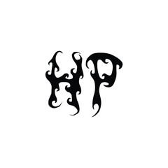 HP monogram logo design letter text name symbol monochrome logotype alphabet character simple logo