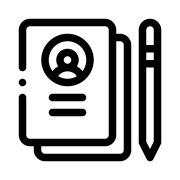 recommend clip art: Resume line icon