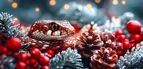 Snake with Pine Cones.