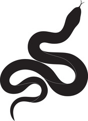 Black silhouette snake. Chinese snake ornament. Year of snake vector. Chinese New Year Celebration