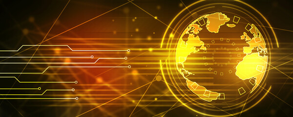 2d illustration world map abstract background
