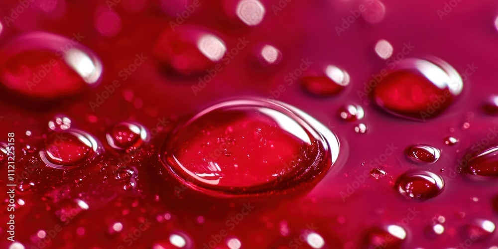 Poster drop of red liquid on a surface