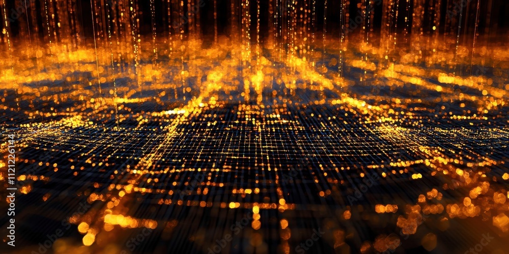 Aufkleber computer generated image of a city with a lot of lights