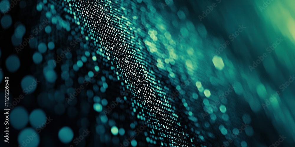Poster Blue background with a pattern of dots