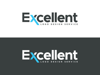 Excellent Text Logo Design. Text Based Excellent Logo Design, Excellent Logo Design