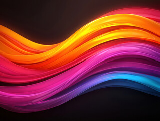 Dynamic flowing waves in vibrant colors create mesmerizing design
