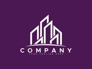 Naklejka premium Real Estate Logo Design, Creative real estate template, Dynamic real estae vector