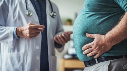 Doctor Examining Obese Patient - Health Consultation