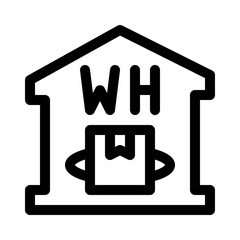 Warehouse line icon
