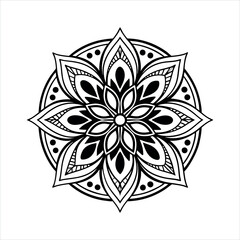 black and white mandala 