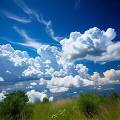 beautiful blue sky cloud background