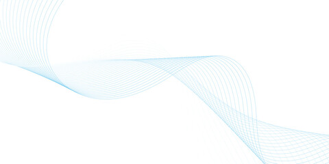 Abstract wave element for design. Digital frequency track equalizer. Stylized line art background. Vector illustration. Wave with lines created using blend tool.