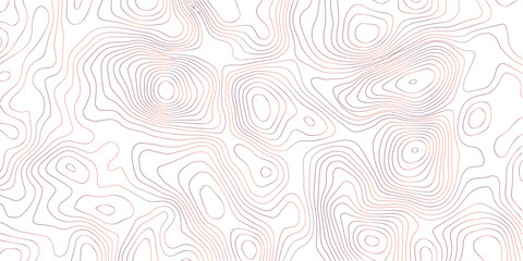 Abstract black and white and other colour topographic contours lines of mountains. Topography map art curve drawing. vector illustration.