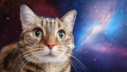 Obraz premium 驚いている猫