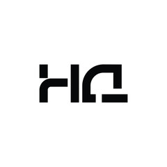 HQ monogram logo design letter text name symbol monochrome logotype alphabet character simple logo