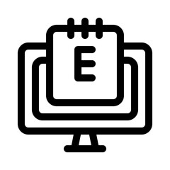 E Note line icon