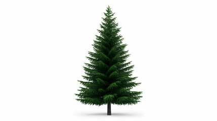 A realistic depiction of a green pine tree, symbolizing nature and the outdoors.